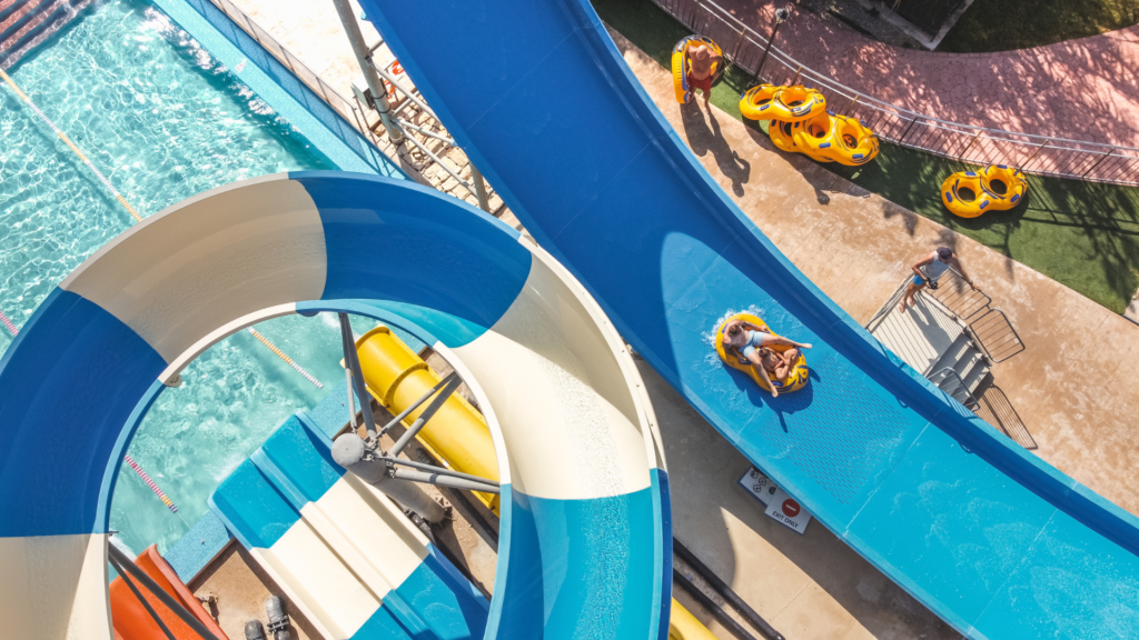 floats in waterslides
